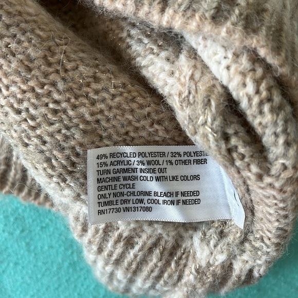 Cream and Tan Pullover Sweater Size Large NWT Knox Rose - Picture 11 of 11